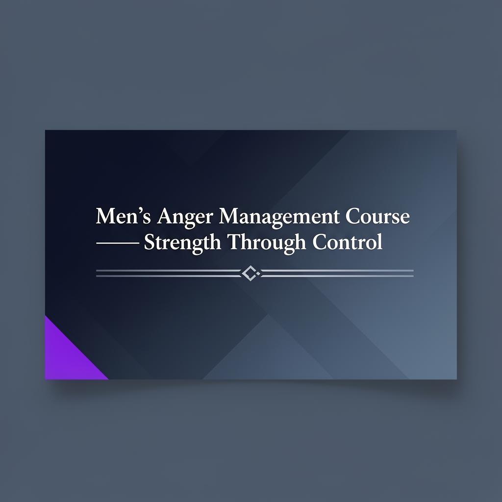 Men's Anger Management. Strength Through Control